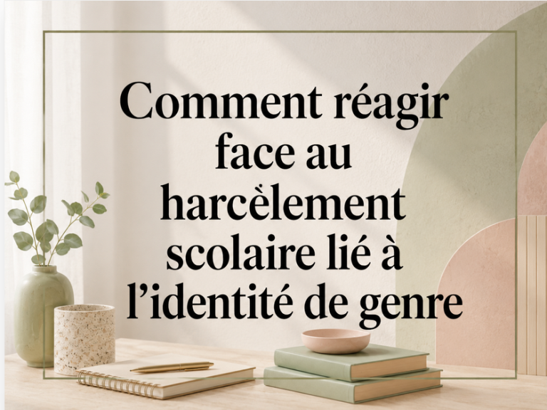 Comment réagir face au harcèlement scolaire lié à l’identité de genre.