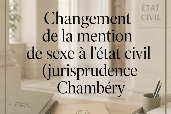 Changement de la mention de sexe