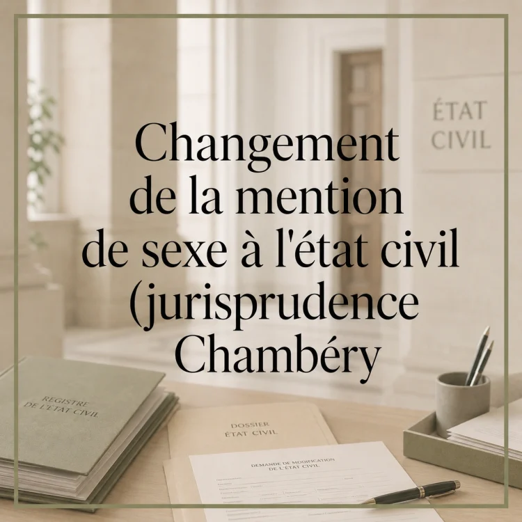 Changement de la mention de sexe