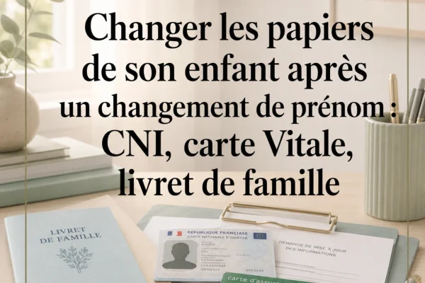 officier d'état civil demande changement prénom